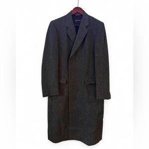 Vintage Pierre Cardin Paris New York men's 100%  pure wool herringbone overcoat